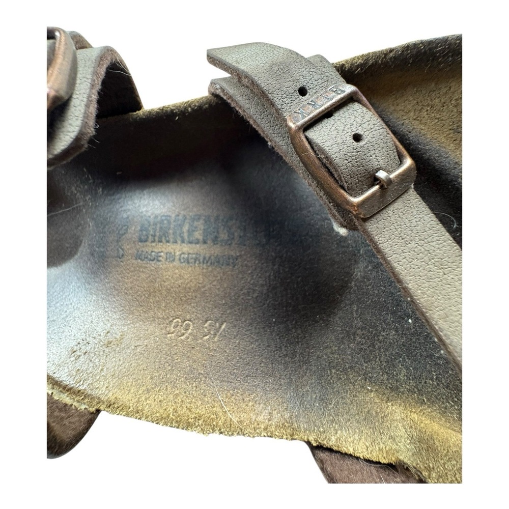Birkenstock Yara Sandals Brown Leather Women's Size 39 Needs Repair Read - Picture 13 of 13